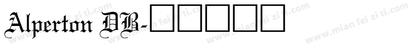Alperton DB字体转换